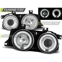 TUNING-TEC első lámpák (Angel Eyes) BMW E32/E3-hoz (H1), króm