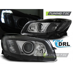Fényszóró OPEL INSIGNIA 08-12 fekete TRU DRL