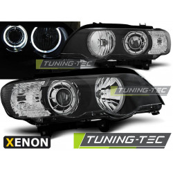 XENON Fényszóró ANGEL EYES LED fekete BMW X5 E53 09.99-10.03