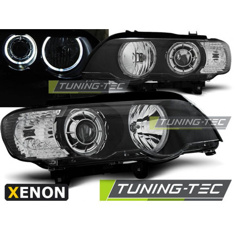 Világítás XENON Fényszóró ANGEL EYES LED fekete BMW X5 E53 09.99-10.03 | race-shop.hu