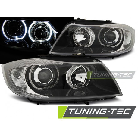 Világítás Fényszóró ANGEL EYES LED fekete BMW E90/E91 03.05-11 | race-shop.hu