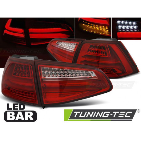 Világítás LED Hátsó lámpa piros fehér fitss VW GOLF 7 13-17 | race-shop.hu