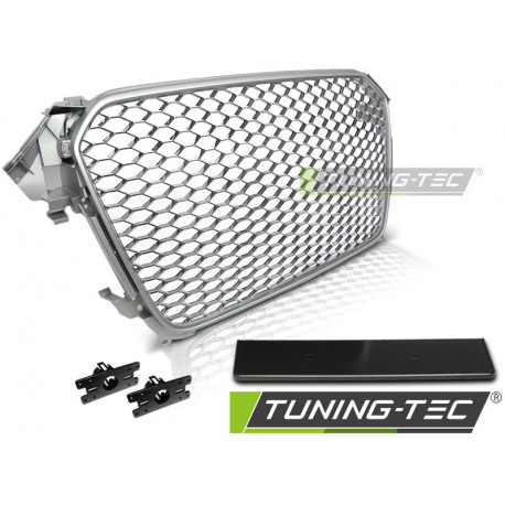 Body kitek és vizuális kiegészítők Sport hűtőrács EZÜST AUDI A4 (B8) 11.11-15 | race-shop.hu