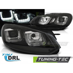 Fényszóró U-LED LIGHT DRL fekete fekete LINE VW GOLF 6 08-12