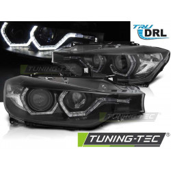 Fényszóró ANGEL EYES LED DRL fekete BMW F30/F31 10.11 - 05.15