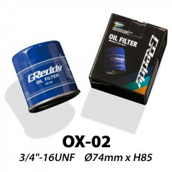 GREDDY olajszűrő OX-02, 3/4-16UNF, D-74 H-85