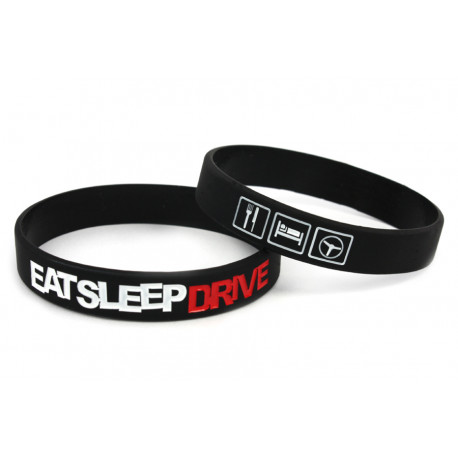 Rubber wrist band Eat Sleep Drive szilikon karszalag (Fekete) | race-shop.hu