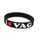 Rubber wrist band I Love VAG szilikon karszalag (Fekete) | race-shop.hu