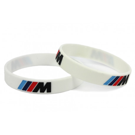 Rubber wrist band M-Power szilikon karszalag (Fehér) | race-shop.hu