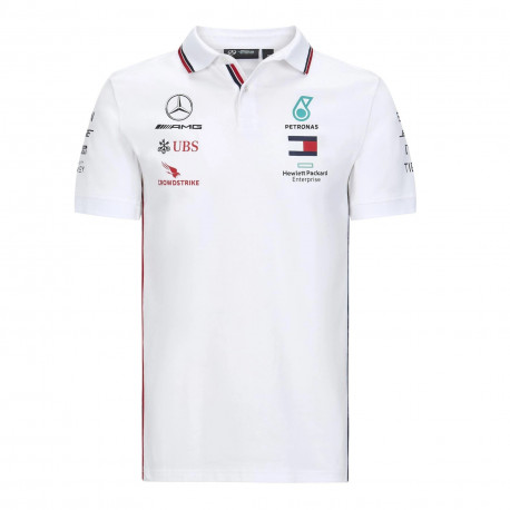 Pólók Póló Mercedes Benz AMG Férfi csapat póló (Fehér) | race-shop.hu