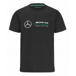 T-Shirt Mercedes Benz AMG Petronas F1, black with large logo