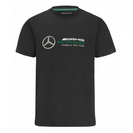Pólók T-Shirt Mercedes Benz AMG Petronas F1, fekete, nagy logóval | race-shop.hu