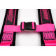 Biztonsági övek 4 pontos sport biztonsági öv RACES Tuning 2" (50mm), rózsaszín | race-shop.hu