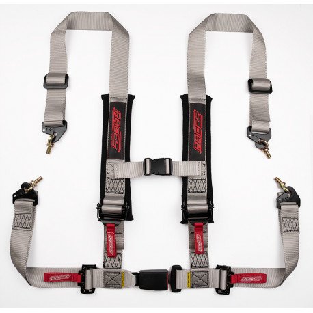 Biztonsági övek 4 pontos sport biztonsági öv RACES Tuning 2" (50mm), szürke | race-shop.hu