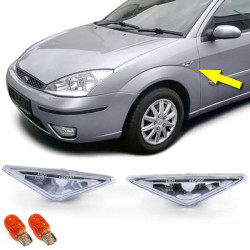átlátszó üveg oldalsó ívek króm pár Ford Focus 98-04 + Mondeo 2000-től