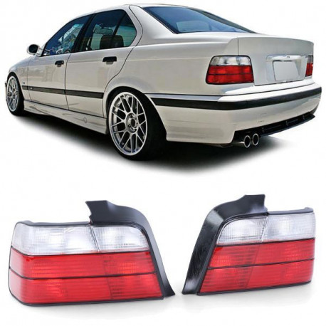 Világítás hátsó lámpák piros fehér BMW 3 series E36 sedan 90-98 | race-shop.hu