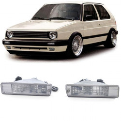 átlátszó Fekete üveg irányjelző króm parkolófénnyel VW Golf 2 GL 89-től