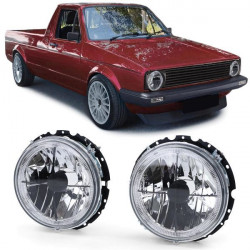 RACES fényszóró rács (Angel Eyes) VW Caddy I 82-92 + Jetta I 79-84-hez, átlátszó