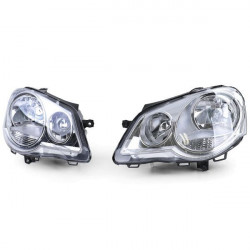 fényszórók H7 H1 Pár bal, Jobb motorral VW Polo 9N3 05-09