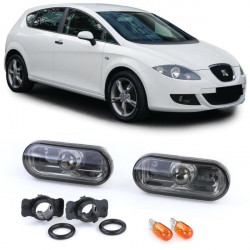 RACES oldalsó irányjelzők Seat Ibiza 3 Leon Toledo Cordoba-hoz, fekete króm, átlátszó