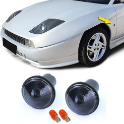 átlátszó üveg oldalsó ívek Fekete füstszínű Fiat Coupe 175 94-00