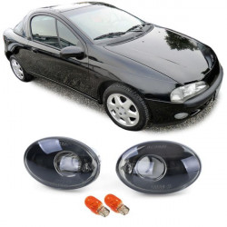 RACES oldalsó irányjelzők Opel Corsa B C Tigra A Astra F-hez, fekete króm, átlátszó