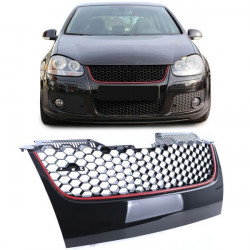 RACES hűtőrács (Sport Honeycomb) VW Golf 5 GTI 03-09-hez, piros