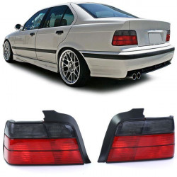 RACES hátsó lámpák BMW 3 Series E36 Sedan 90-99-hez, piros-fekete