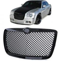 Sport hűtőrács méhsejt design fényes Fekete Chrysler 300C Sedan Touring 04-11