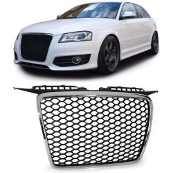 Sport méhsejt hűtőrács Fekete króm Audi A3 8P 05-08