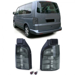 átlátszó hátsó lámpák Fekete füstszínű VW Bus T5 03-09 hátsó ajtóval