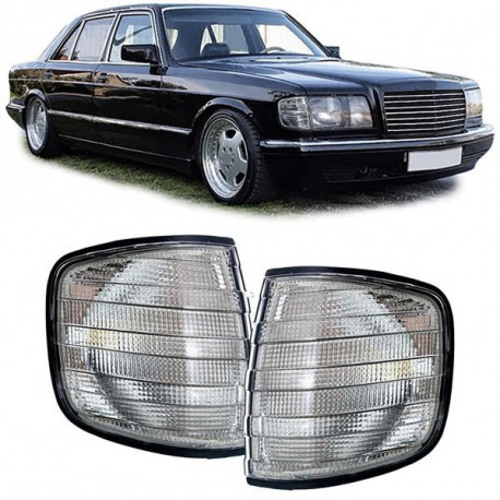 Világítás irányjelző Fekete füstszínű Pár bal, Jobb Mercedes S Class W126 79-91 | race-shop.hu