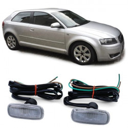 RACES oldalsó irányjelzők Audi A8 4G A4 8D2 A3 8L A6 C5 TT 8N A2-höz, fekete-füstös